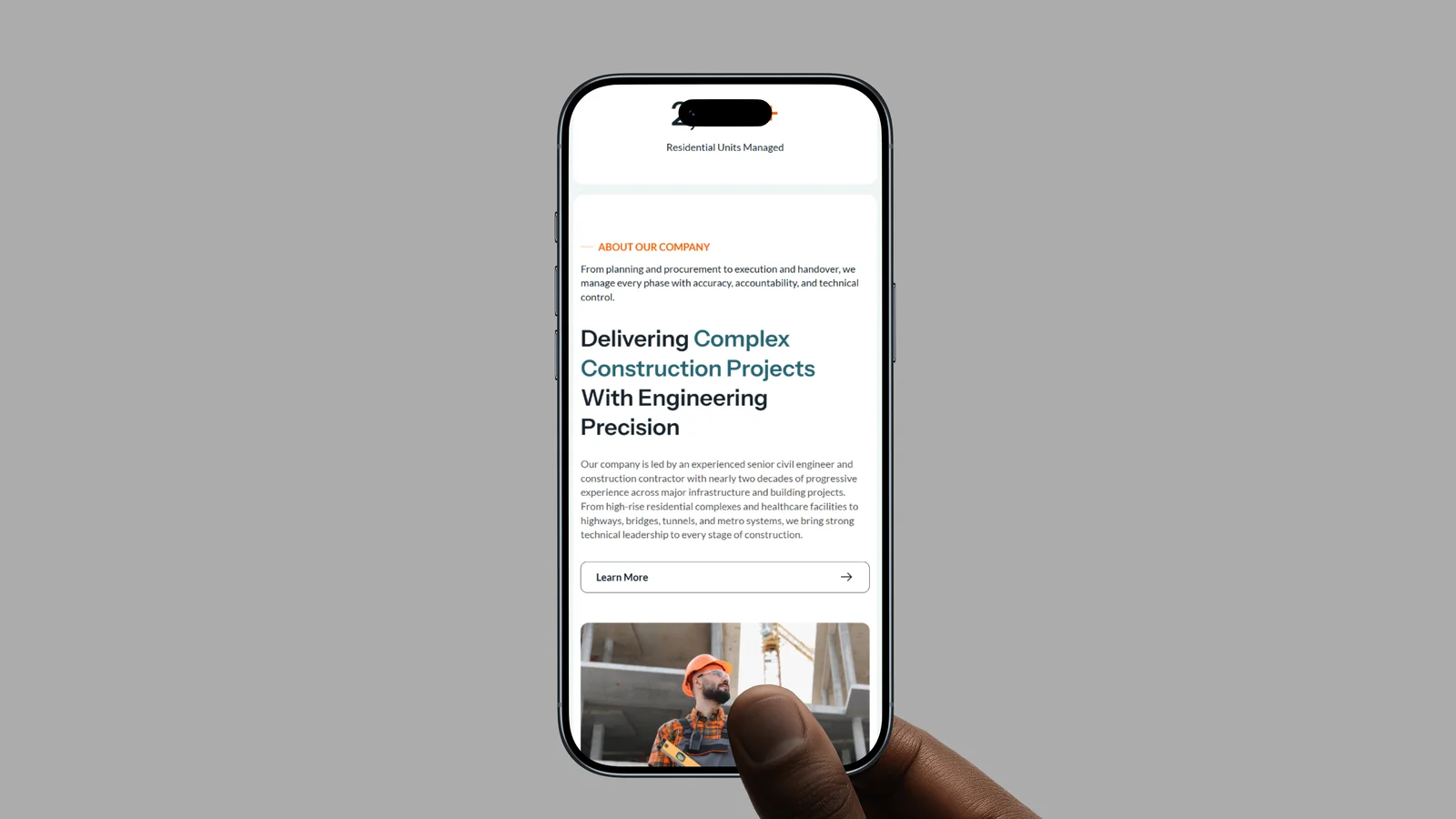 Responsive Construction Website
